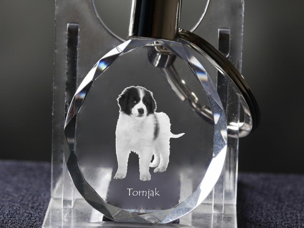 Tornjak, Bosnian And Herzegovinian - Croatian Shepherd Dog - Pendant with a Photo of a Dog, Crystal Key Ring In a Gift Box, a Unique Gift by Art-Dog