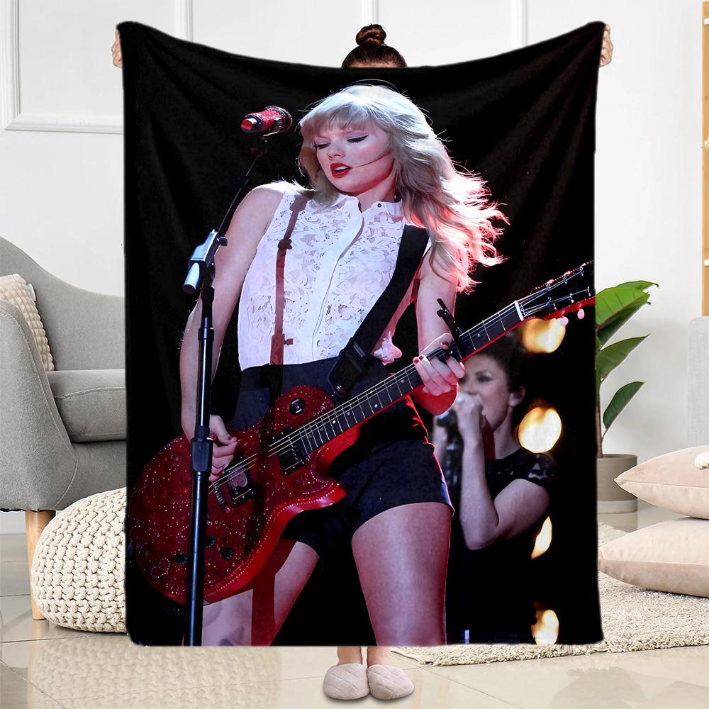 Guitar Performance Stage Blanket Warmthful Decor Suitable for Sofa Bedding Couch Four Seasons Universal Playful Design
