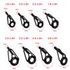 80pcs Ceramic Fishing Rod Guides High Carbon Steel Frame DIY Guide Tip Top Ring Repair Kit for Rod Building and Restoration260319