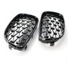 2PCS For BMW 1 Series E87 E81 E82 E88 2008-2011 Left&Right Diamond Style Grille Car Grille Front Bumper Kidney Grill ABS Parts