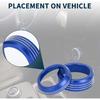 Media Volume Gear Shift Control Switch Knob Cover Ring for Ford Mach-E 2021-2024 Sturdy | Interior Decal Trim Blue 2 Pcs
