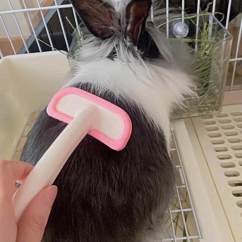 Pettine in Silicone per Piccoli Animali Coniglio Toelettatura Tosatrice Spazzola per Pelo per Cavia Cincillà Pulizia Strumento per la Toelettatura Accessori Coniglio