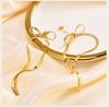 Bow Drop Dangle Earrings for Women Girls Long Tassel Chain Ribbon Bowknot Earrings Wedding Statement Jewelry