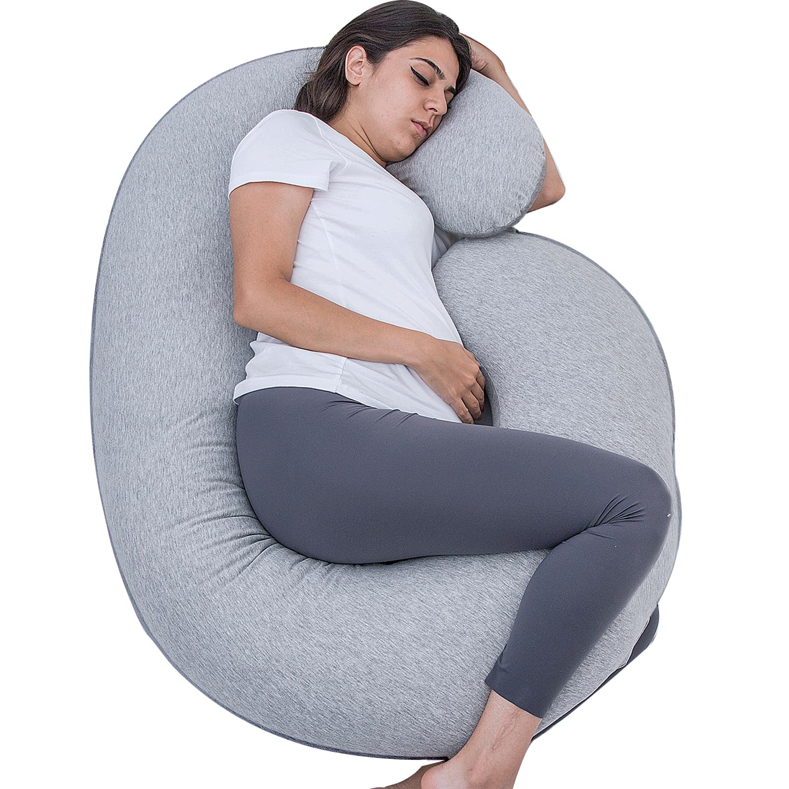 

MIDDLE ONE Body Popular Maternity Pillow for Pregnant Nursing Cushion with Soft and Enveloping Support for Side Large Body Pregnancy Gift with