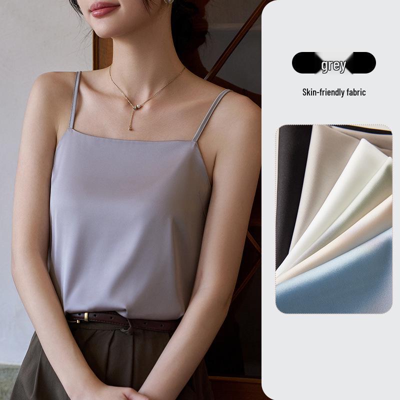 

White Silk Camisole for Women - Loose, Breathable Summer Base Layer Large (105-120)