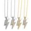 2026 New Hip Hop High-end Iced Out Lightning  Rhinestone Pendant Necklace Women’s Fashion Party Jewelry Gift