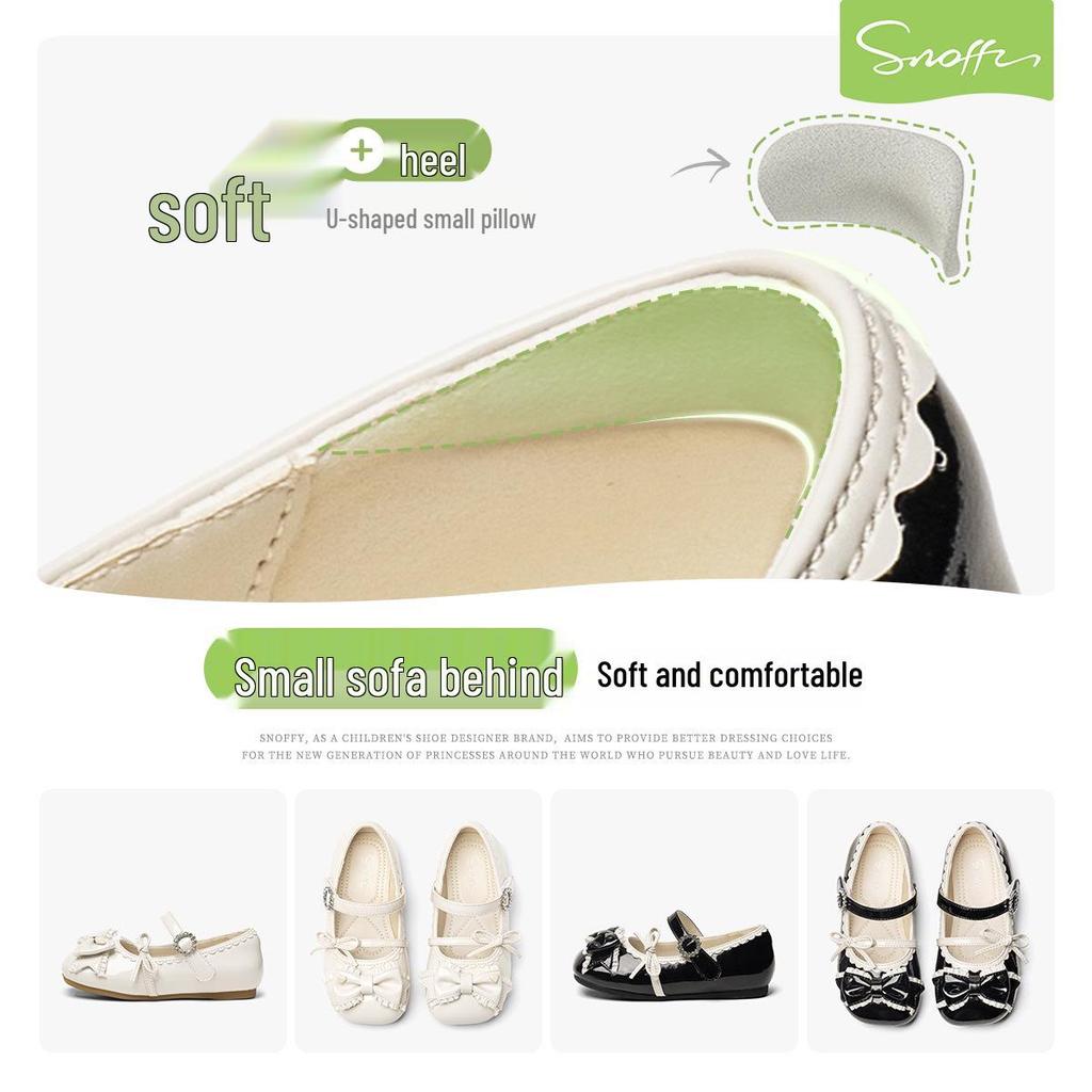 Snuffy Girls' New Year Red Princess Lolita Leather Shoes - Fashionable, Soft Sole for Spring/Autumn 2026