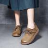 Women's Designer Shoes Woman Genuine Leather Lace Up Loafers Woman Sneakers Winter Flat Female Offer Moccassins Barefoot Genuine