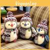 Cute Penguin Plush Toy With Christmas Scarf And Hat Soft Stuffed Animal For Girls And Kids 20cm Grey Penguin