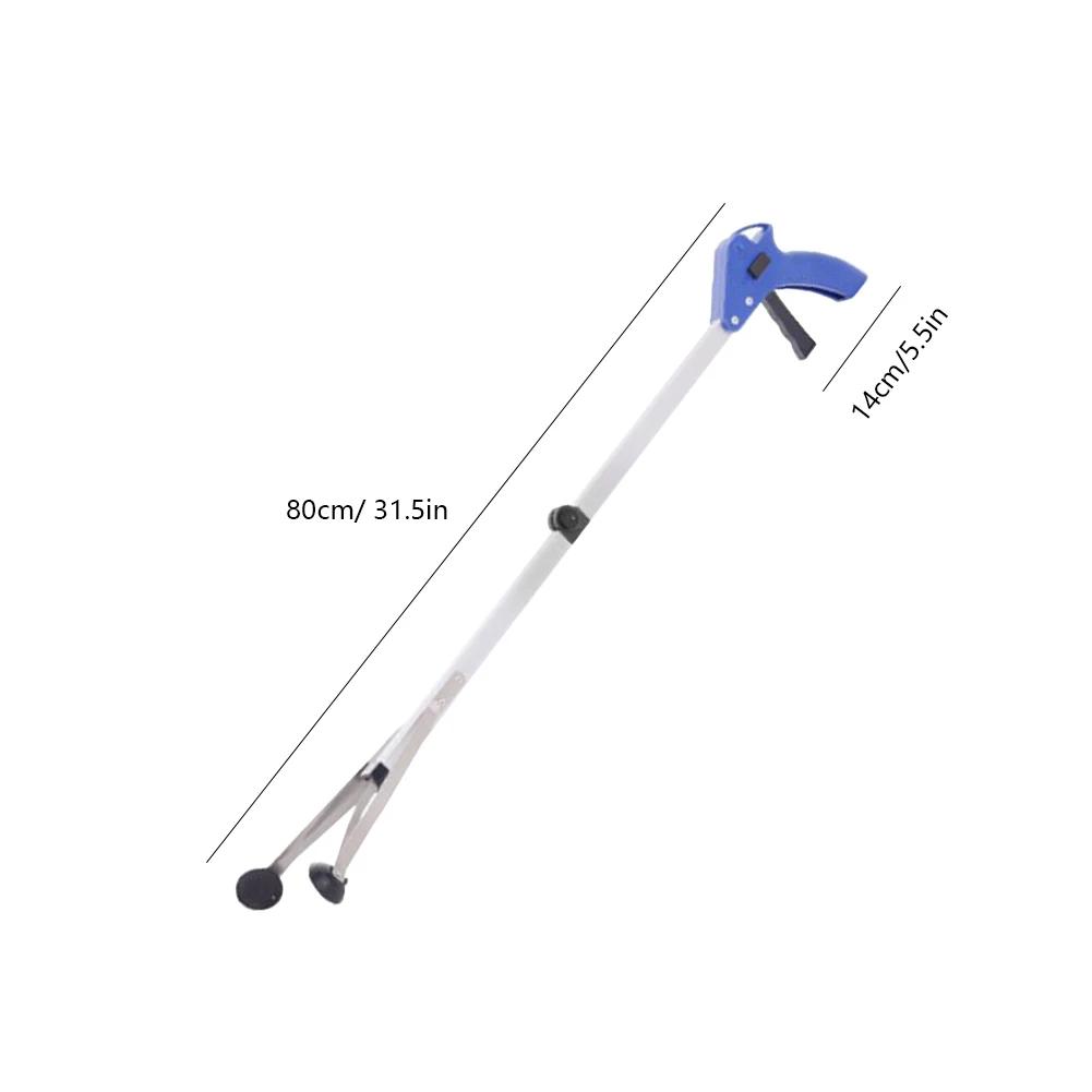 Waste Leaves Pick Folding Trash Pickup Tool Aluminum Alloy Reacher Grabber Tool Strong Rubber Suction Cups for Indoor/Outdoor