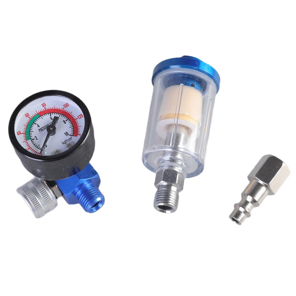 1/4 Inch Air Compressor Water Separator Set Comprehensive Spray Gun Air Regulator for Spray Gun & Paint Application