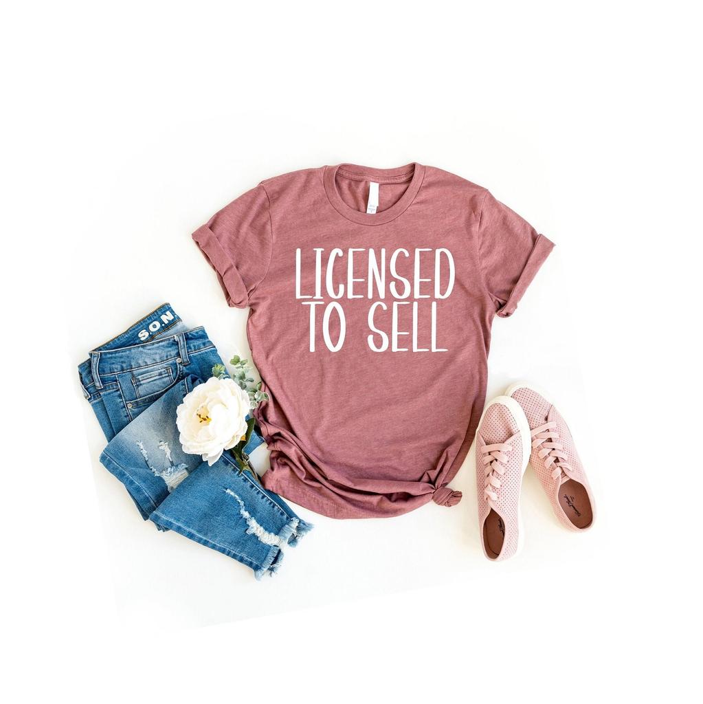 Gift to agent, agent gift, gift for real estate agent, real estate broker gift, agent shirt real estate shirt, licensed to sell shirt