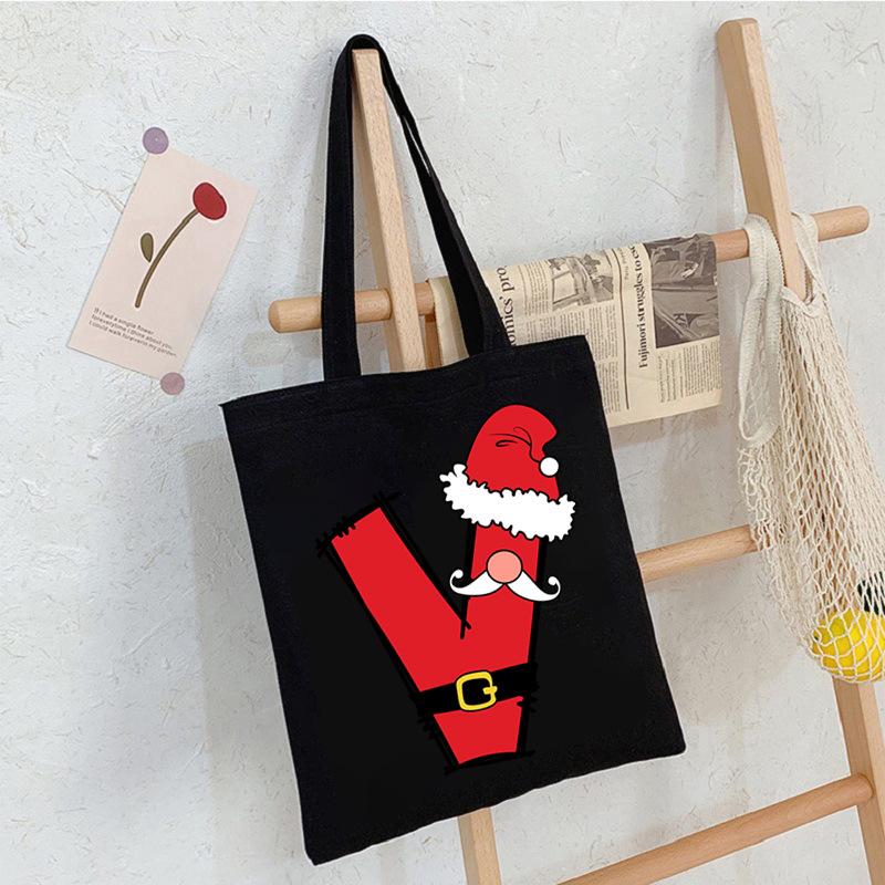 26 Letter Printed Shoulder Bag Commuting To Work Portable Tote Bag