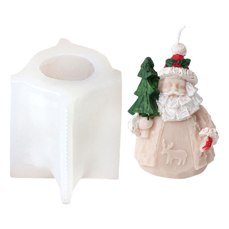 Silicone Candle Making Molds Santa Claus Series Soap Molds Silicone Crafting Molds Silicone Ornament Moulds for Candle