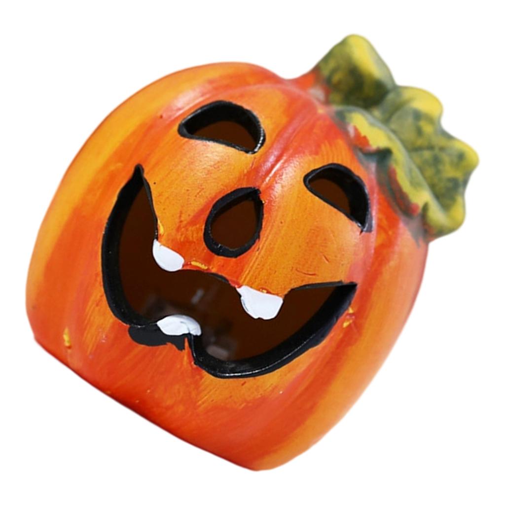 Hollowed Ceramic Pumpkins Light Halloween Pumpkins Night Lamp Desk Decoration For Indoor and Outdoor Party Decorations