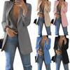 Blazer Lapel All-match Open Front Stylish Women Suit for Daily Life