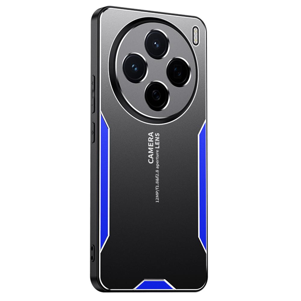 

For vivo X200s 5G Phone Case Aluminium Alloy TPU PC Back Cover Blue