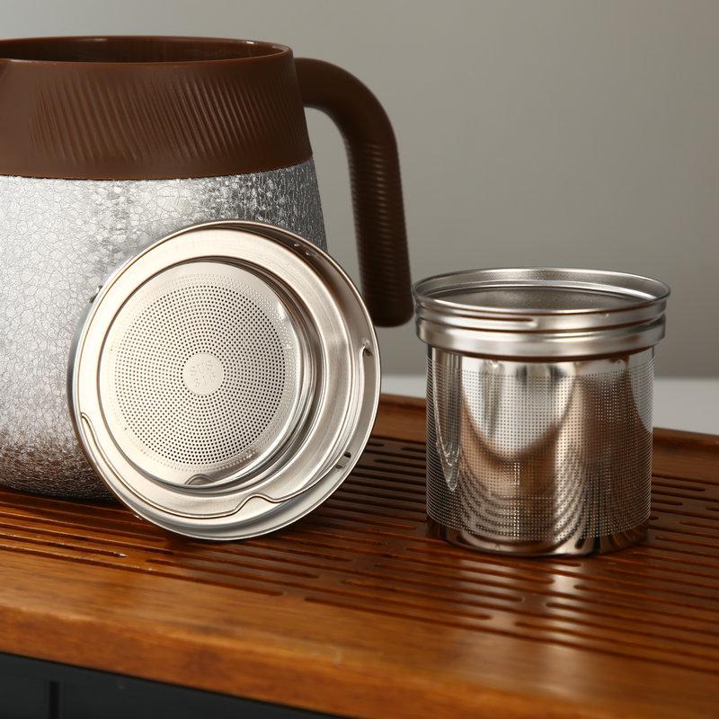 Large-Capacity Titanium-Plated Thermos Flask with Tea Brewing and Separation for Health Preservation