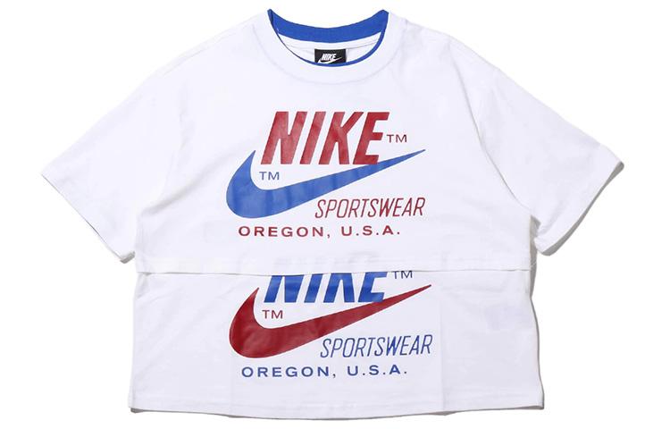 

Nike Drop Shoulder Sleeve T Shirt Women s White US Version CJ2040-100 M