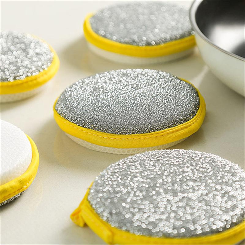 Double Side Dishwashing Sponge Household Cleaning Tools Kitchen Reusable Tableware Dish Washing Brush