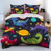 Cartoon Dinosaur Space Cute Dino Children Duvet Cover Set HD Comforter Cover for Kids Bedding Sets Bedclothes Bedroom Decor