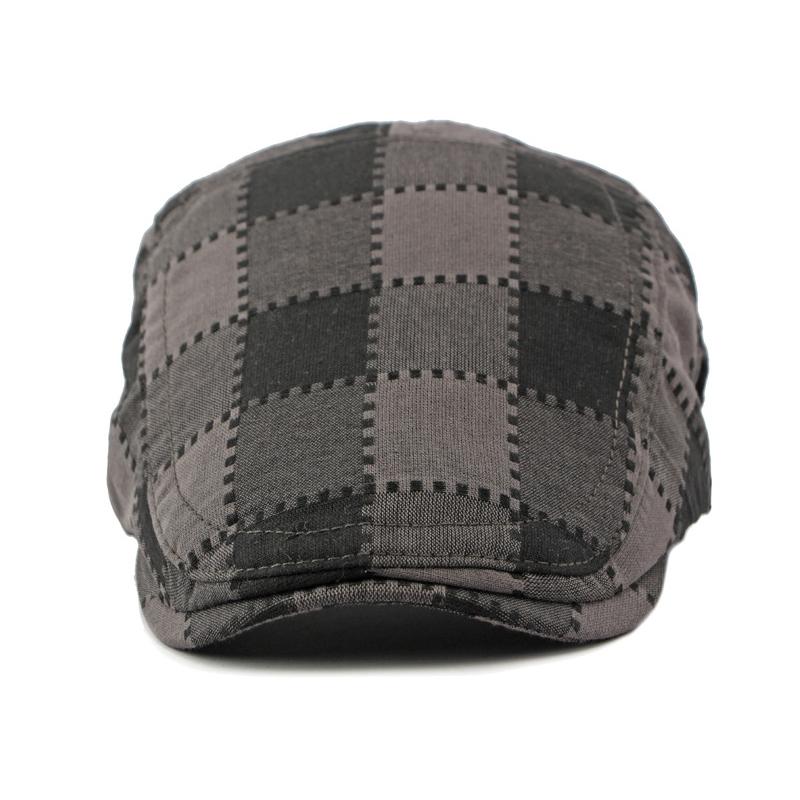 Women Peaked Cap Men's Plaid Beret Spring Autumn Forward Cap Outdoor Sunshade Cap