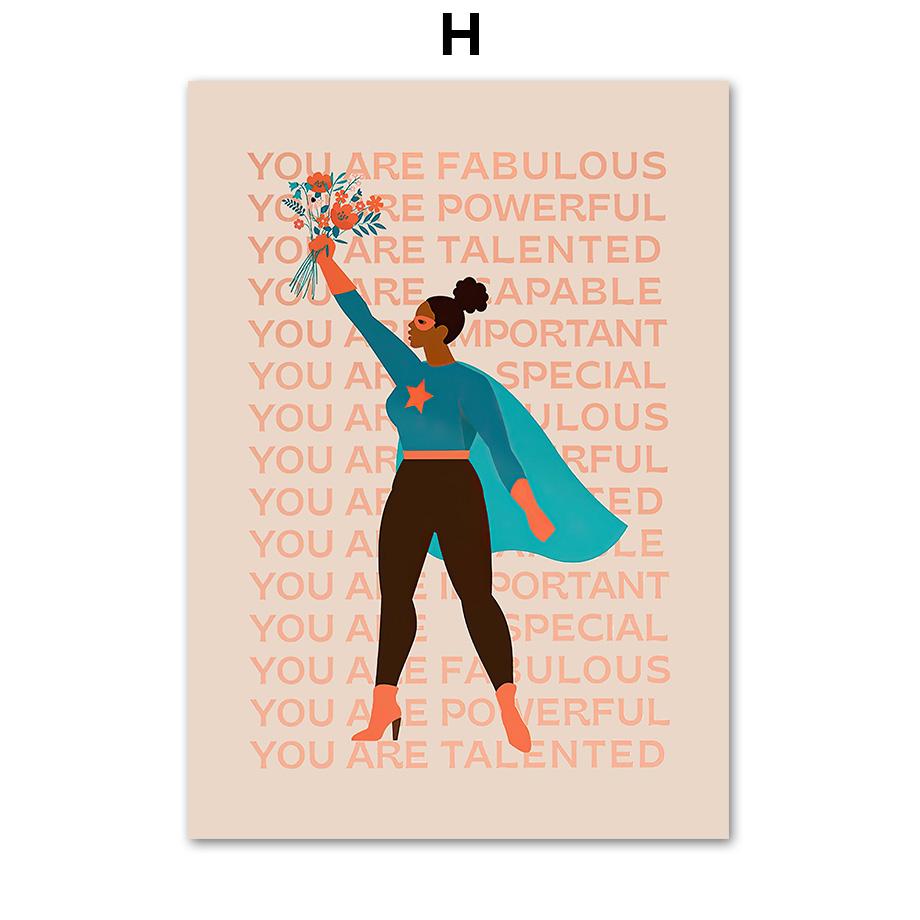 

Феминистская девушка, сила, равенство, плакаты на скандинавскую тему и принты, настенная живопись на холсте, настенные панно для декора гостиной 30x40cm No Frame