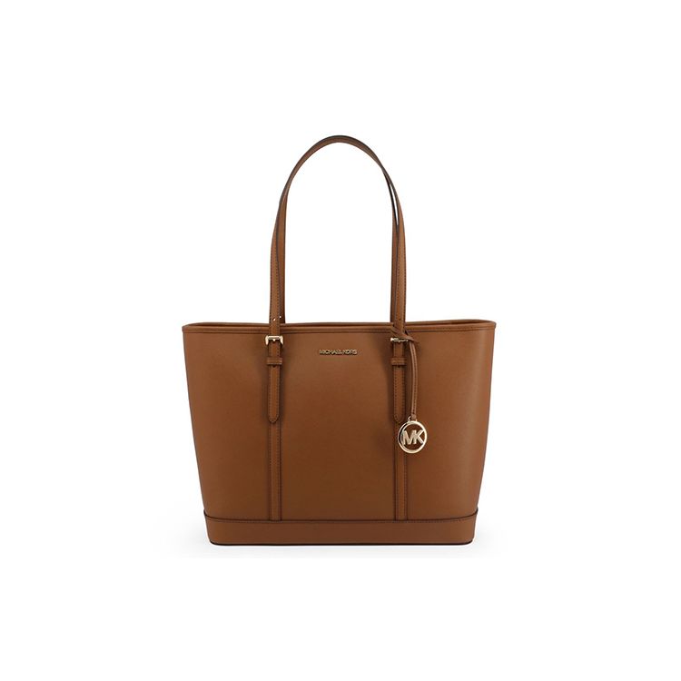 

Michael Kors Mk Jet Set Travel Solid Vintage Large Capacity Letter Logo Pendant Commuter Leather Tote Bag Shopping Bag Shoulder Bag 35F0GTVT9L-LUGGAGE Basic Set (Bag+Dust Bag)