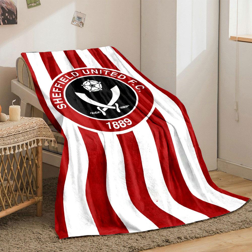 Sheffield United FC Emblem Blanket print blanket soft and cozy perfect for the living room bed sofa or a nap,gift