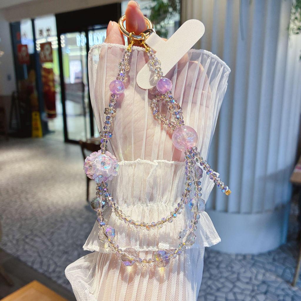 Elegant Zircon Tassel Beaded Pendant Mobile Phone Chain