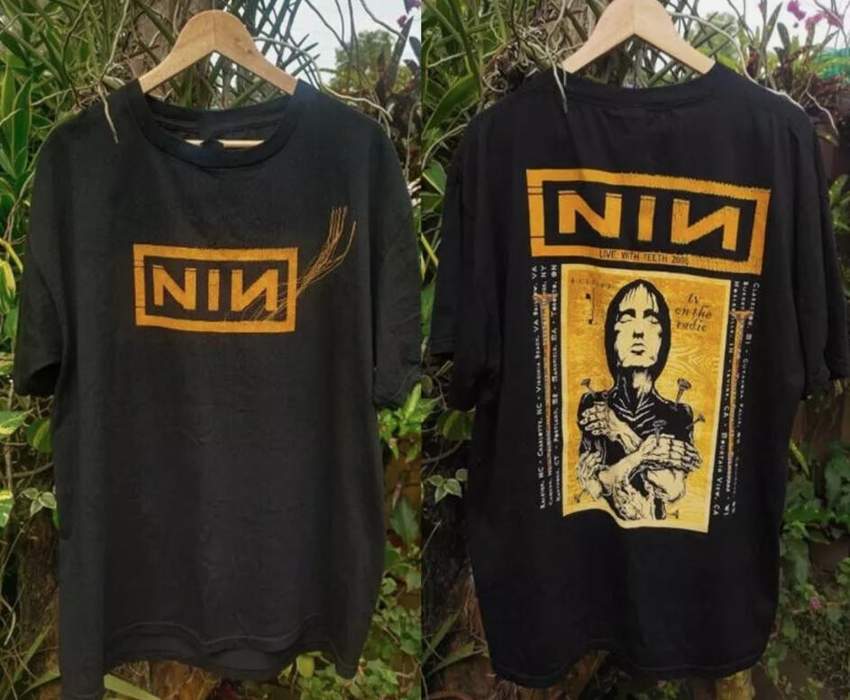 Nine Inch Nails Band Tour Black Short Sleeve 2 Side Unisex T-shirt XXL