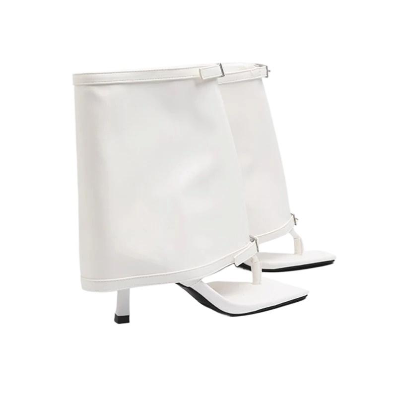 Fashion High Heels Sandals Women Ankle Cool Boots Sandals Clip Toe Shoes Trend 2025 Summer New Woman Pumps Dress Slides Mujer Sandalias