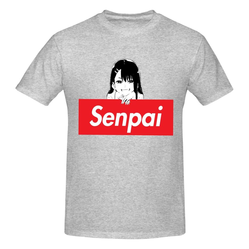 Unisex Senpai Miss Nagatoro T Shirt Vintage Oversized Cotton Crewneck Custom Sleeve Shirts