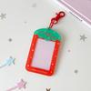 Strawberry Photocard Holder Scratch-Proof Kpop Card Holder Acrylic Card Holder Transparent For Backpack Ornament Girls Bag