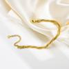 Stainless Steel Jewelry Gold Color Chains Bracelet For Women Fashion Quality Twist Wrist Mom Girlfriend Valentine's Day Gift