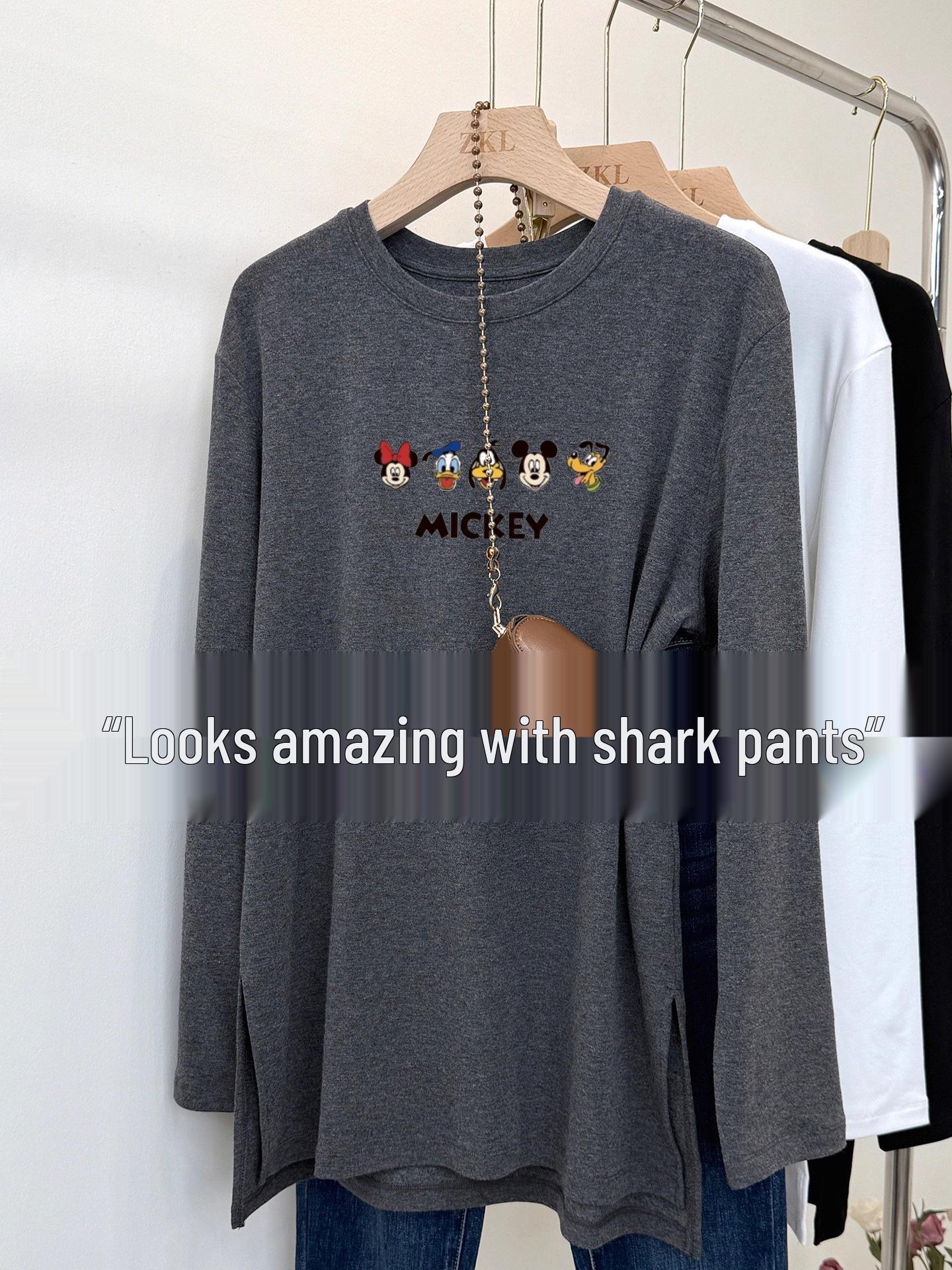 Highly Recommended: Women s Mid-Length Loose Fit Long-Sleeve Layering Top, Perfect for Slimming and Butt Coverage. XL