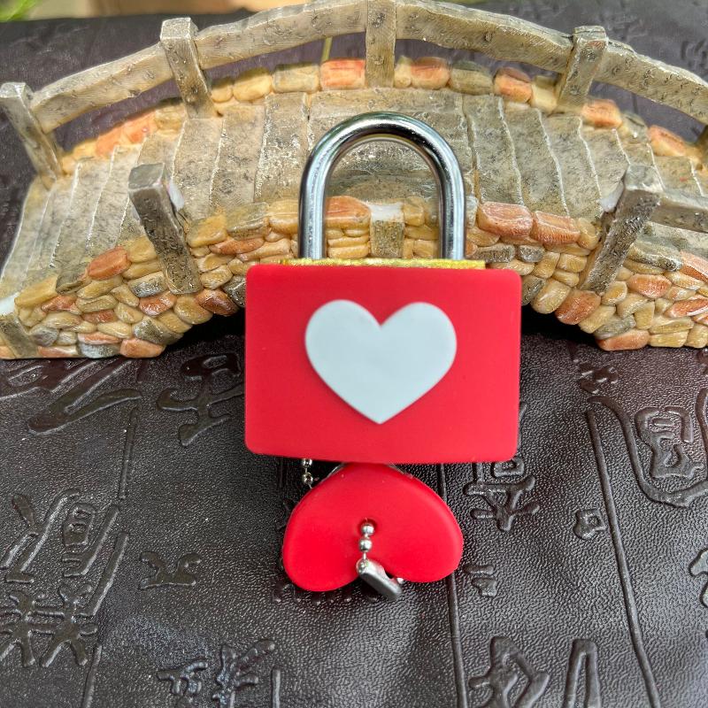 Luggage Lock Portable Anti-theft Colorful Concentric Heart Design Lock for Gym Locker Travel Backpack Baggage