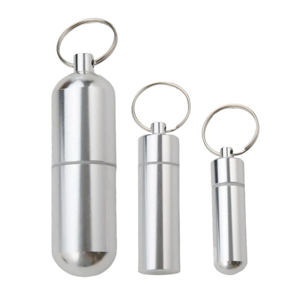 Waterproof Pills Box Mini Aluminum Alloy Travel Medicine Storage Box Scratch & Abrasion Resistance for Travel Outdoors