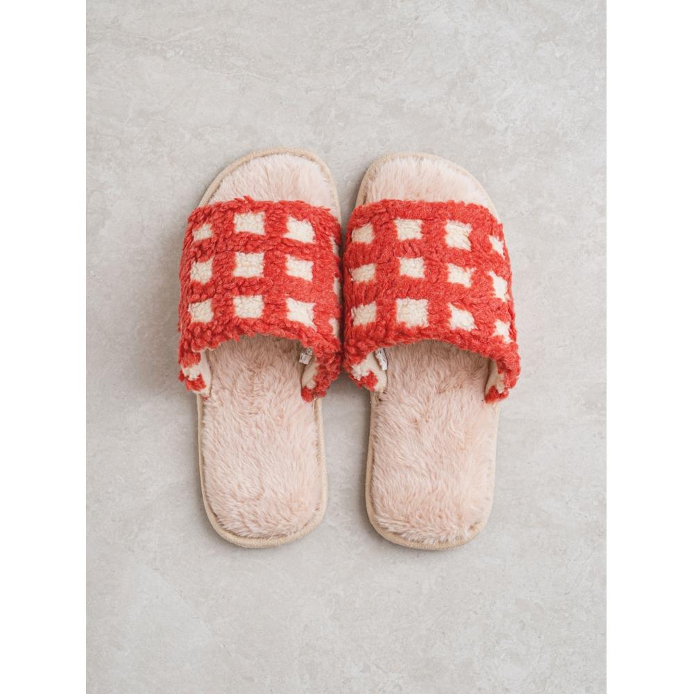 

Зимние туфли для гостиной Daiso Plaid Fur 240 260 мм Красный