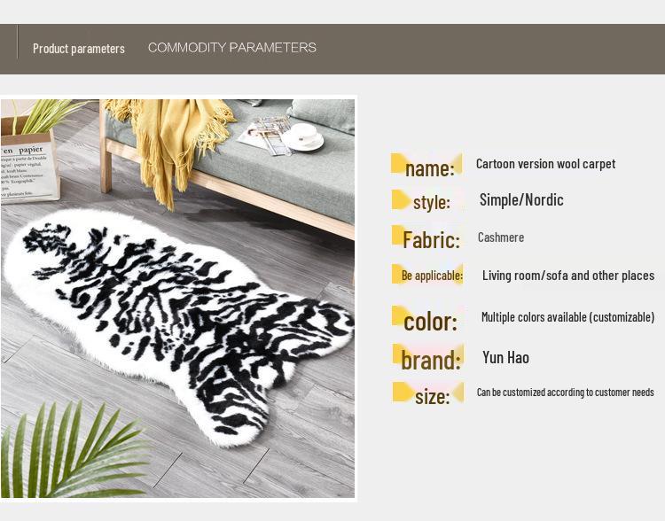 2024 Cartoon Rug Seat Cushion: Fashionable Warm Mat for Sofa, Floor & Cold Protection