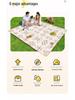 Waterproof Aluminum Foil Picnic Mat: Thick, Moisture-Proof, Foldable, Portable, Ideal for Camping and Outdoors
