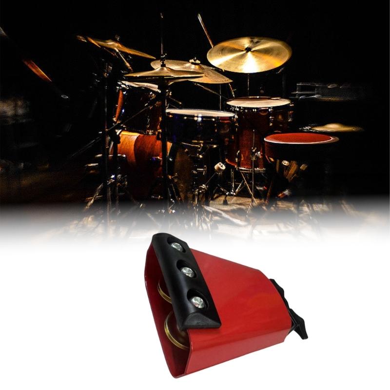 Metal Cowbell Noise Maker with Sound Damping Protection Strips Percussion Instruments 4inch Noise Reducing Cowbell