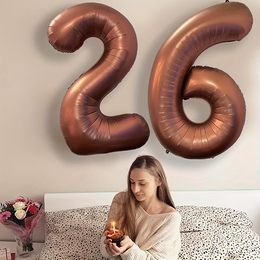 1pc 40inch Brown Aluminum Foil Balloon Number 23 Party & Celebration Decor, Wedding, Christmas, New Year, Valentine'S Day, Birthday Supplies