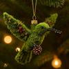 Colorful Hummingbird Christmas Ornament Xmas Tree Car Rearview Mirror Acrylic Hanging Bird Shape Ornament Holiday Party Pendant