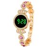 Exquisite Women's Electronic Watch Retro Rhinestone Wristwatch Ladies Business Watches  Gifts