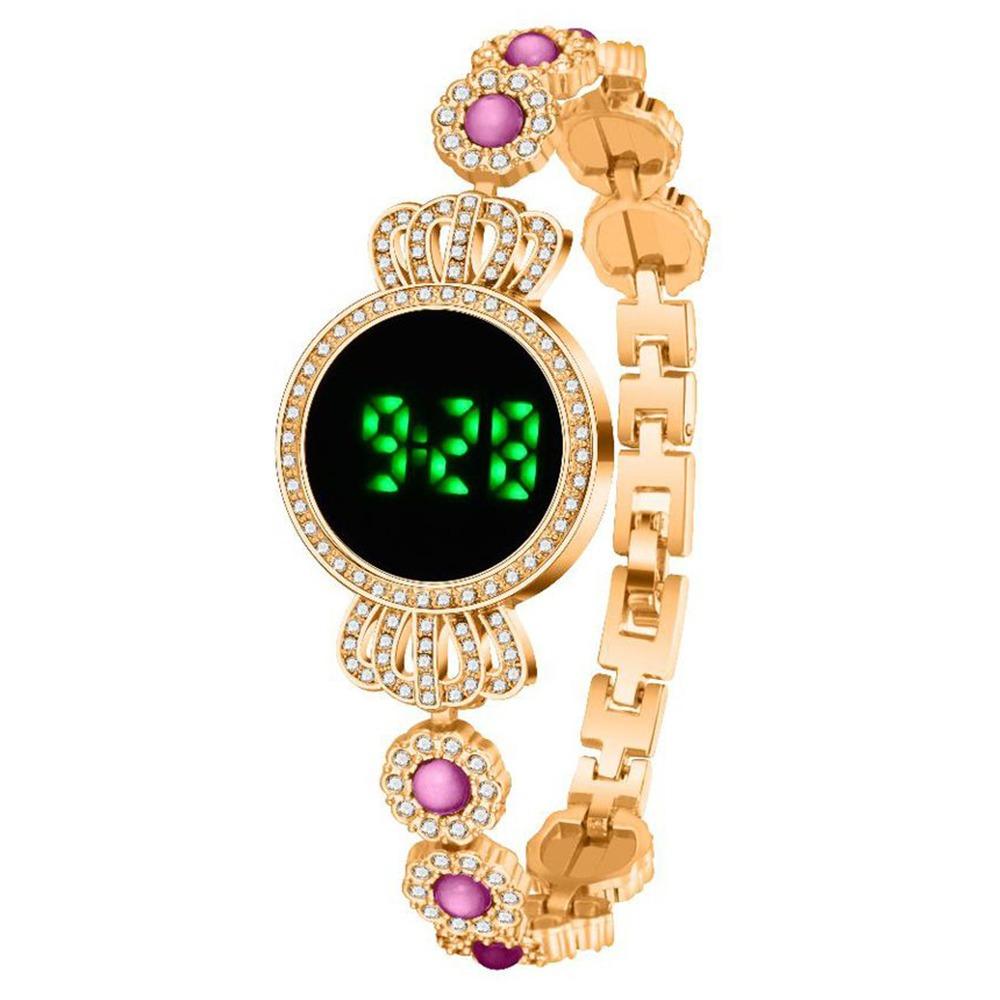 Exquisite Touch Digital Wrist Watches Elegant Rhinestone Wristwatch Ladies Business Watches  Gifts