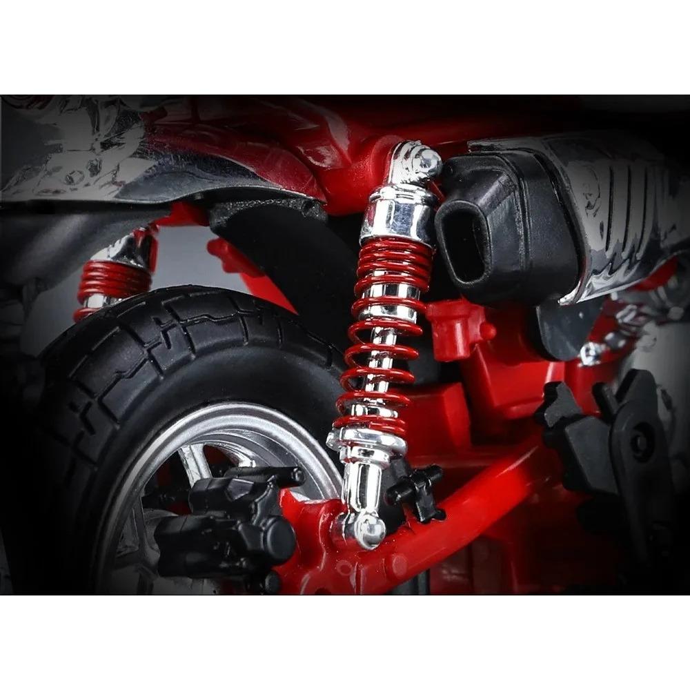 1/12 Honda Monkey 125 Alloy Motorcycle Model Die Cast Toy Vehicle Simulation Sound and Light Off Road Autocycle Collection Toys