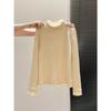 Grind Warm Semi-turtleneck Lace Bottoming Shirt Women's Autumn and Winter Slim-fitting Inner Long-sleeved Basic Versatile Age-reducing Top