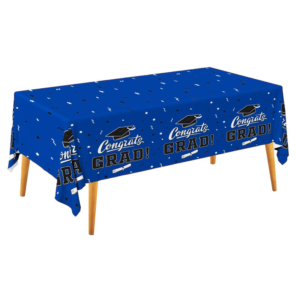 3 Pcs Party Table Cloths Waterproof Graduation Tablecloth Disposable Plastic Table Covers for College & High School Graduations