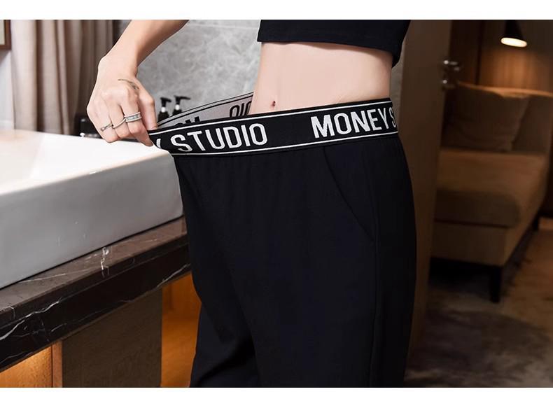 Girls' Summer 2024 Ice Silk Casual Sports Pants: Loose Straight-Leg Chiffon for Middle & High School Students